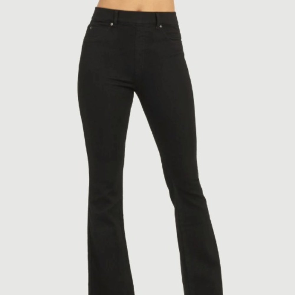 SPANX Flare Jeans, Clean Black 6 LONG